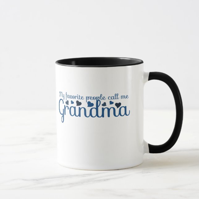 Caneca As minhas pessoas favoritas chamam-me avó (Direita)