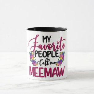 Caneca As Minhas Pessoas Favoritas Chamam-Me MeeMaw/ Avó