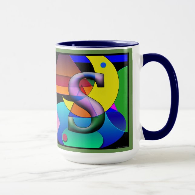 Caneca As Monogramas, Mug de Café Iniciado (Direita)
