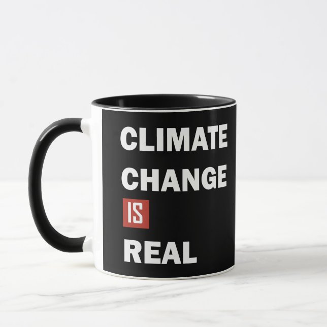 Caneca As mudanças climáticas são uma verdadeira consciên (Esquerda)
