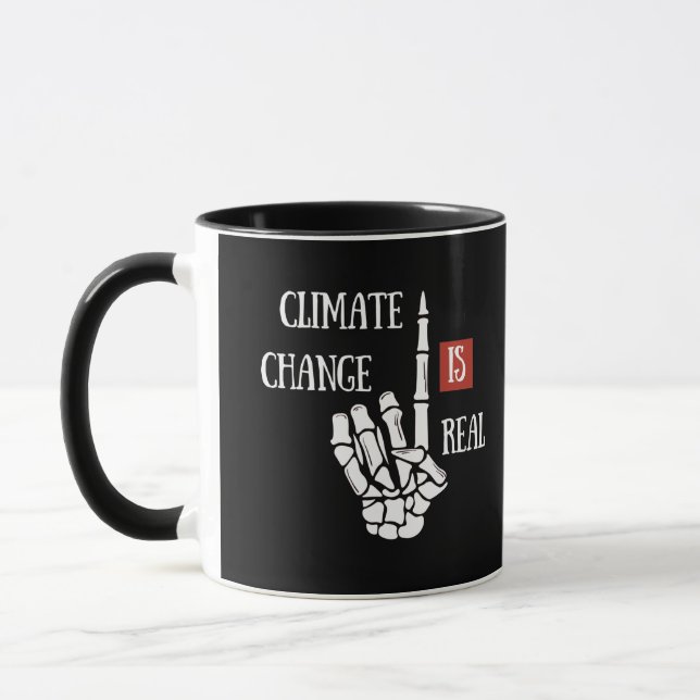 Caneca As mudanças climáticas são uma verdadeira consciên (Esquerda)