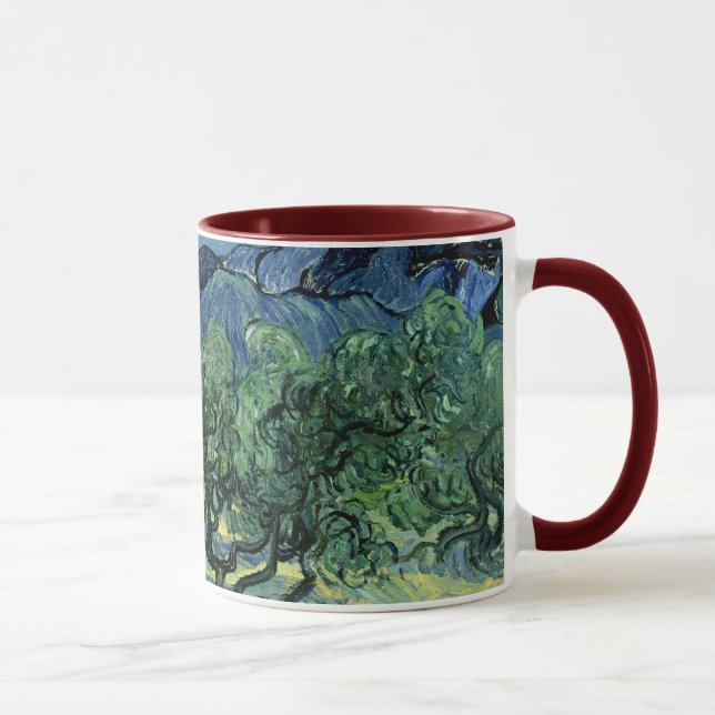 Caneca As oliveiras de Vincent van Gogh (1889) (Direita)