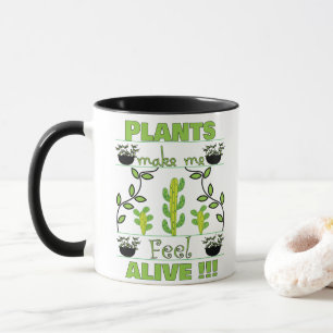 Caneca As Plantas Me Fazem Sentir Vivo Amante de Plantas
