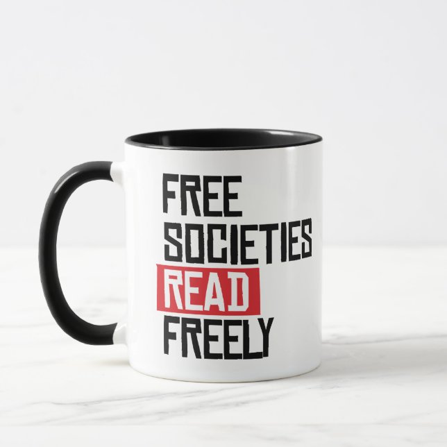Caneca As sociedades livres leem livremente (Esquerda)
