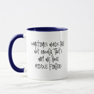 Caneca Às vezes as palavras não são suficientes