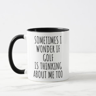 Caneca Às vezes eu me pergunto se o Golf está pensando
