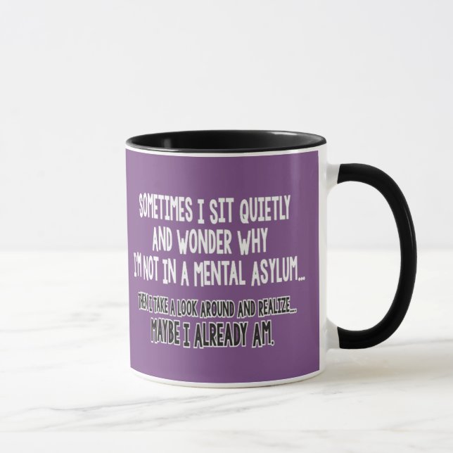 Caneca às vezes eu sento-me quietamente… (Direita)