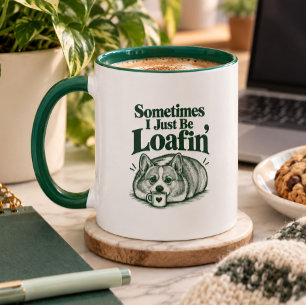Caneca Às vezes eu só fico vagabundeando Corgi engraçado