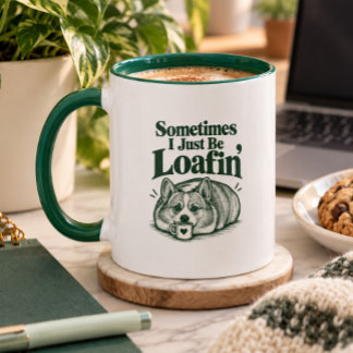 Caneca Às vezes eu só fico vagabundeando Corgi engraçado