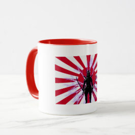 Caneca Ascensão e Sinalizador Japonês Sun Samurai Warrior