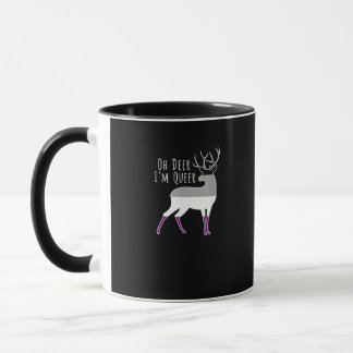 Caneca Asexual Flag Oh Deer Queer Pride Funny LGBT Design
