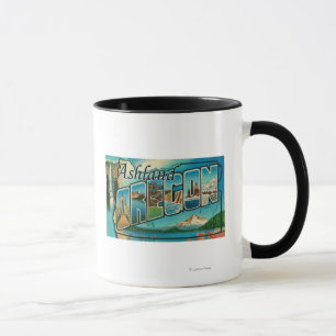 Caneca Ashland, Oregon - Cenas com Letras Grandes