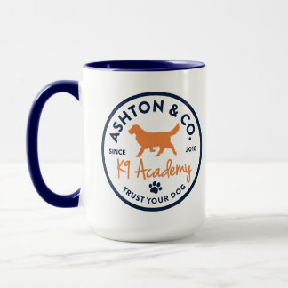 Caneca Ashton & Co. K9 Academy 15 oz. 2c. Navy Circle