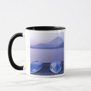 Caneca Ásia, Japão, Yamanashi, Barcos a remo no Lago Moto