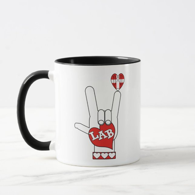 Caneca ASL I Love You Sign LAB (LABORATÓRIO) (Esquerda)