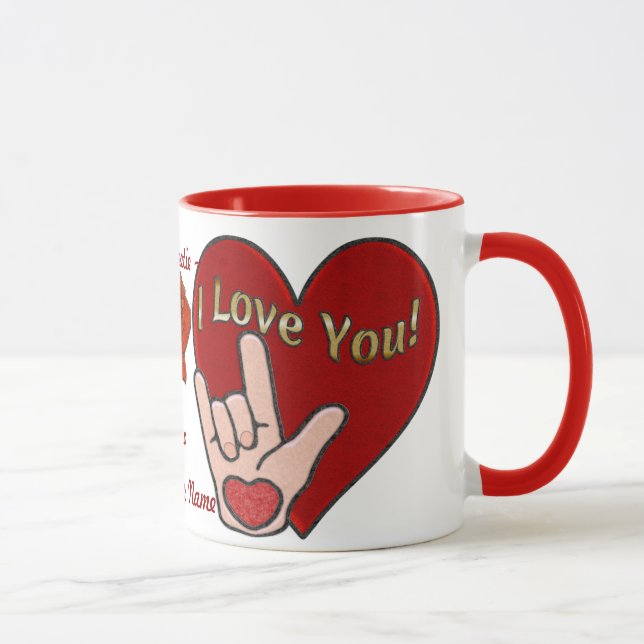 Caneca ASL Love (Personalizado) (Direita)