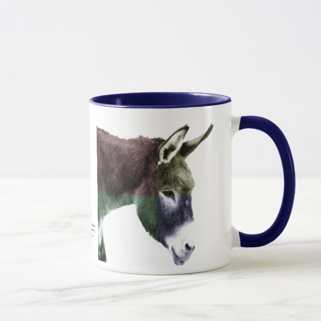 Caneca Asno do Burro de muitas cores (Direita)