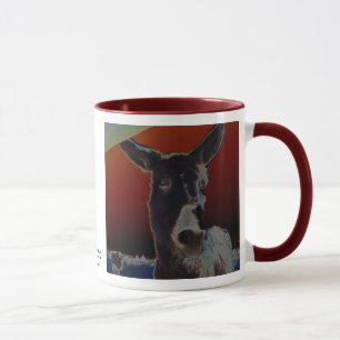 Caneca Asno na obscuridade - vermelho