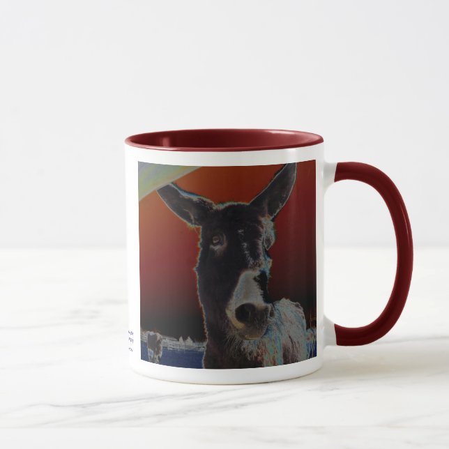 Caneca Asno na obscuridade - vermelho (Direita)