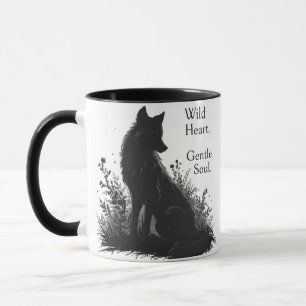 Caneca aspas estéticas de mug- camiseta-lobo-preto