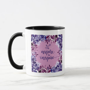Caneca Aspire a inspiração da barra de cores roxa