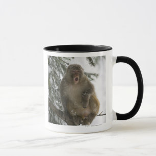 Caneca Assento do macaco de Macaque do Rhesus (mulatta do
