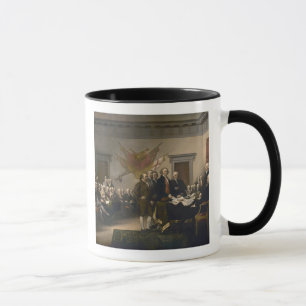 Caneca Assinando a declaração de independência, o 4 de