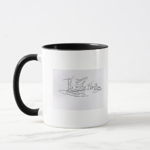 Caneca Assinatura da rainha Elizabeth mim