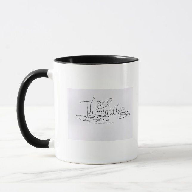 Caneca Assinatura da rainha Elizabeth mim (Esquerda)