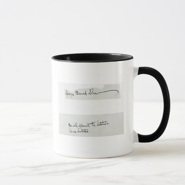 Caneca Assinatura de George Bernard Shaw (Direita)