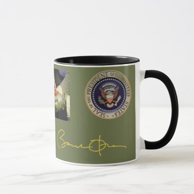 Caneca Assinatura de Obama e Mug de Foto (Direita)