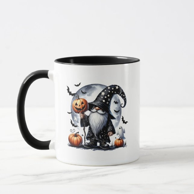 Caneca Assistente de Gnomo do Halloween - Presente perfei (Esquerda)