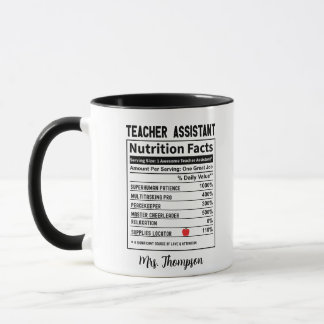 Caneca Assistente de Professores Fatos de Nutrição Person