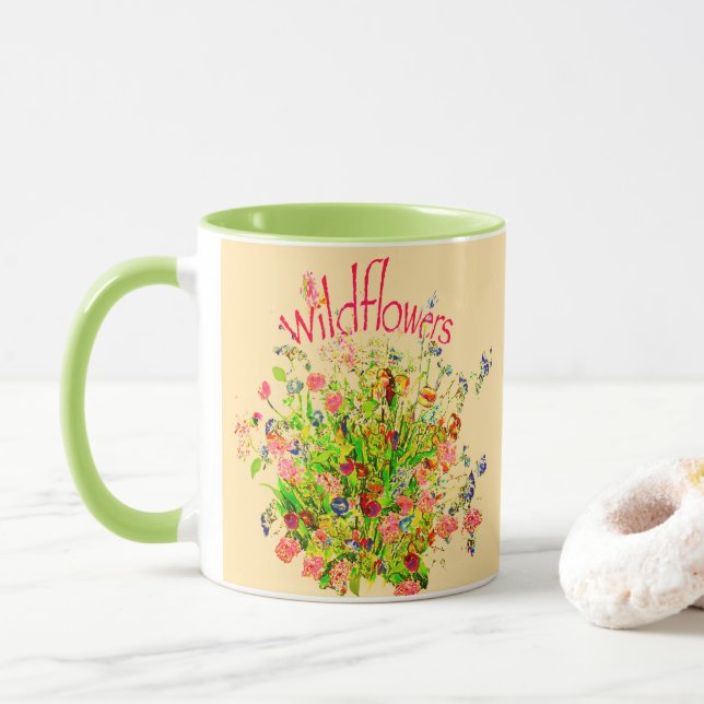Caneca Assorted Wildflowers Pretty Mug (Com Donut)