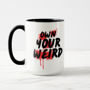 Caneca Assuma Seu Diferente - Tipografia Grunge Negra e O
