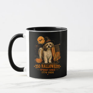 Caneca Assustador 250 Halloweens Shih Tzu Patriótico 1776
