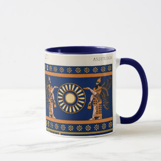 Caneca Assyrian Gold Lion, Sun & Ancient Angels Artistic