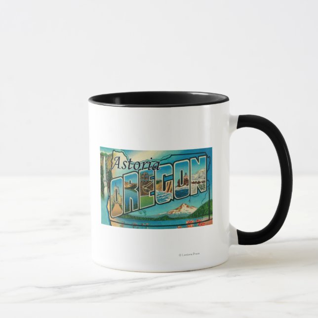 Caneca Astoria, Oregon - Cenas com Letras Grandes (Direita)
