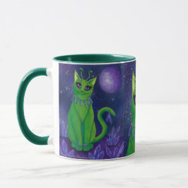 Caneca astral da arte da galáxia estrangeira dos
