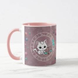 Caneca Astrologia do Planeta de Rodas em Cute Lilbra Zodi