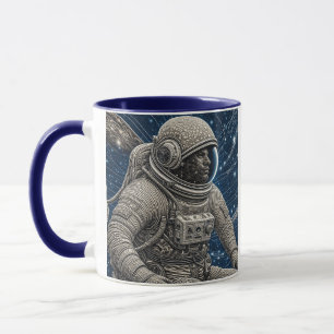 Caneca Astronauta de Arte Ai no Espaço
