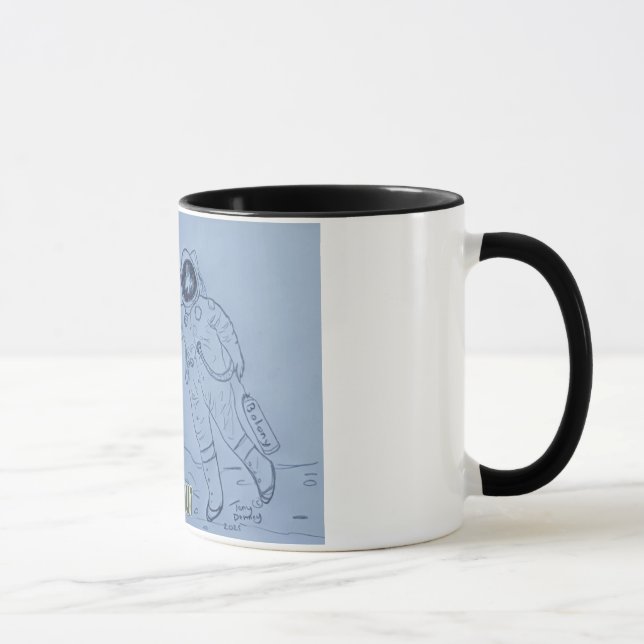 Caneca Astronauta engraçado humor na Terra Nova. (Direita)