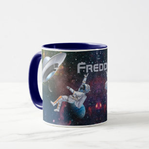 Caneca Astronauta Personalizado e Saucer Voador