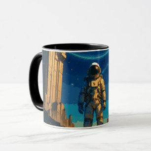 Caneca Astronauta Sob a Porta Celestial