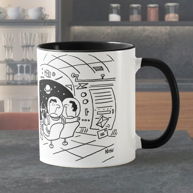 Caneca Astronauta surpreendeu-se em ver o correio entregu (Criador carregado)