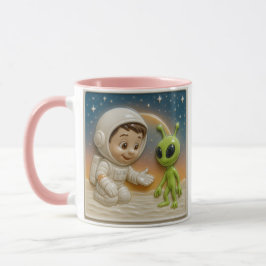 Caneca astronaute et alien mignon