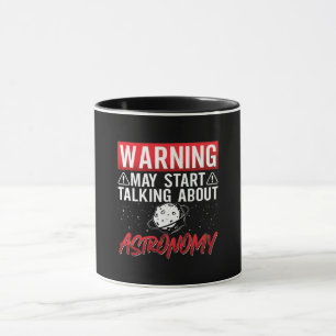 Caneca Astronomia Advertência Pode Iniciar Estrelas Espaç