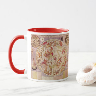 Caneca Astronomia Antiga, Mapa Celeste de Carel Allard
