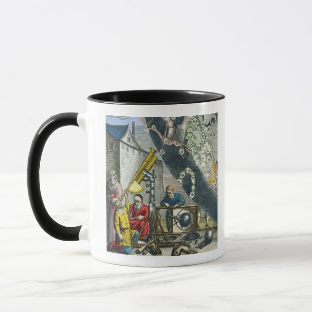 Caneca Astrónomos que olham através de um telescópio, (Esquerda)