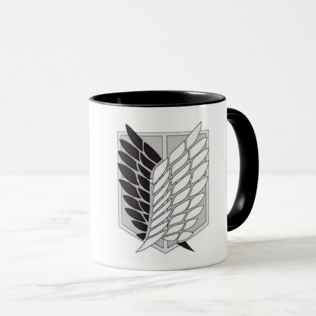 Caneca Ataque dos Titãs Regimento de Reconhecimento Asas  (Frente Esquerda)